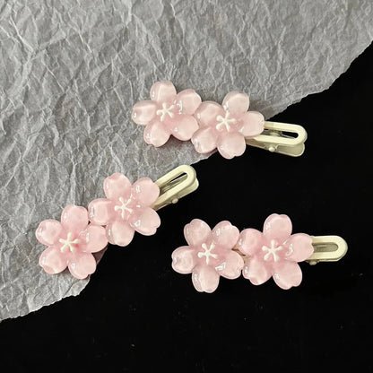 Jelly Cherry Blossom Hair Clips.