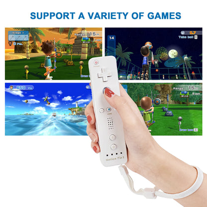 2 in 1 For Nintendo Wii Controller Set Optional Motion Plus Joystick Wireless Remote Gamepad with Silicone Case Video Game