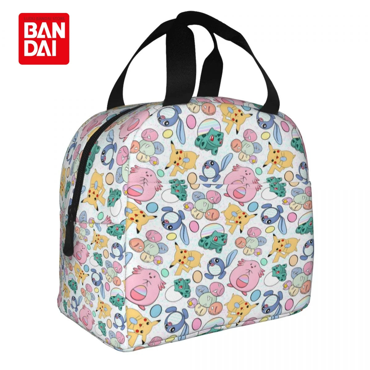 Bandai Japan Anime Pokemon Lunch Bag for School Kids Office Pikachu Sac Lunch Portable Thermal Cooler Lunch Box Handbag Gift