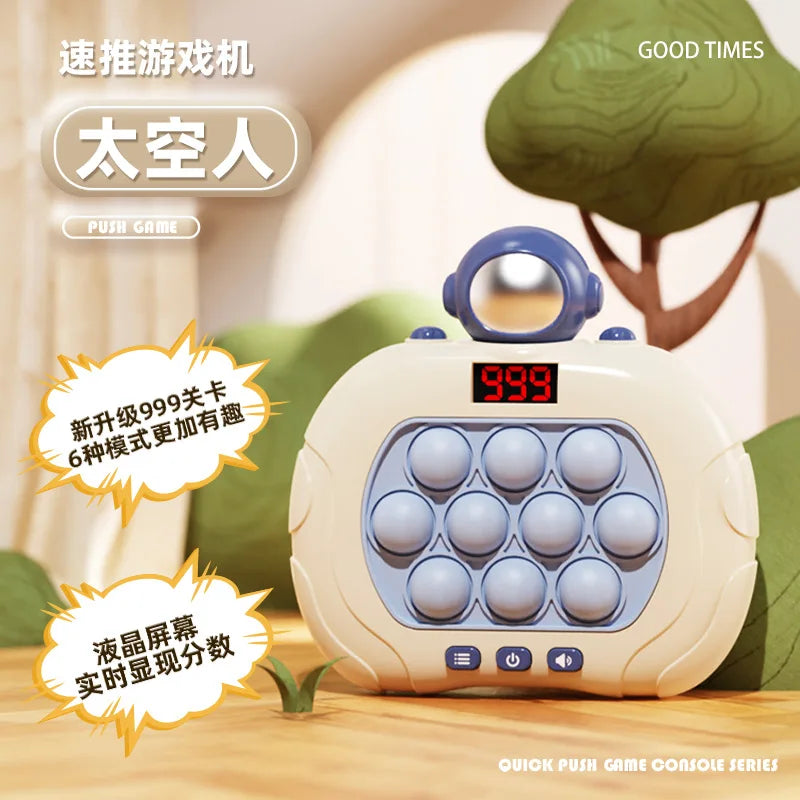 Pokemon Pikachu Stitch Quick Push Game Console Stress Toys Puzzle Game Machine Party Electronic Sound Finger Hamster  Gifts