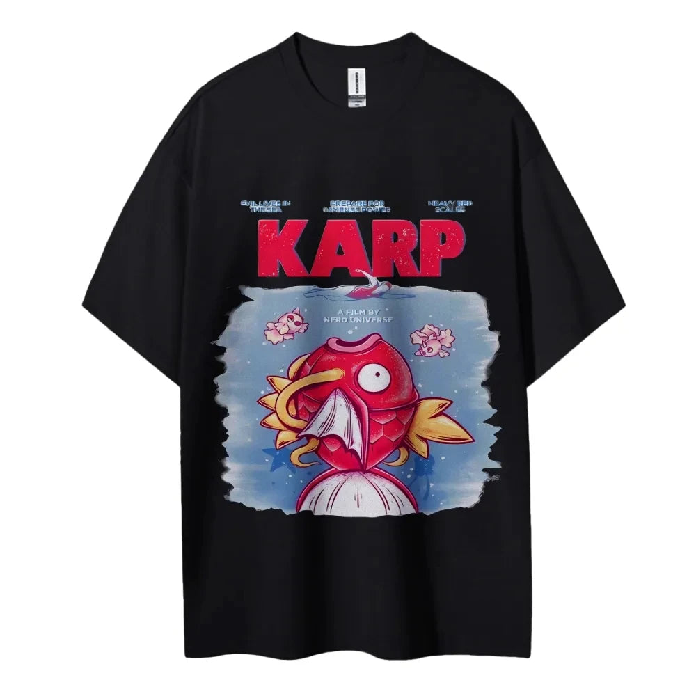 Pokemon T-shirt Men's Pure Cotton Casual  Round Neck T-shirt Short Sleeve Clothing Summer Sports Casual Short Sleeve Top