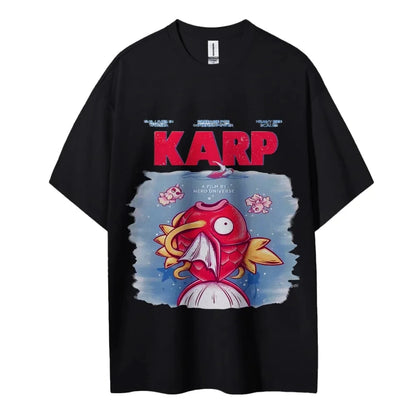 Pokemon T-shirt Men's Pure Cotton Casual  Round Neck T-shirt Short Sleeve Clothing Summer Sports Casual Short Sleeve Top