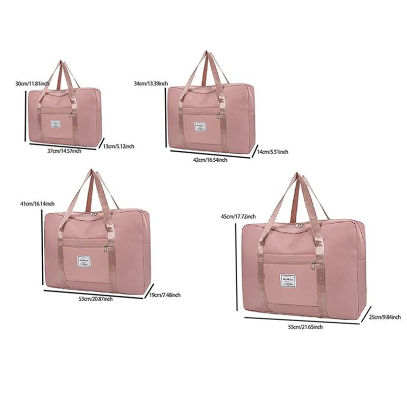 Folding Travel Bags Large Capacity Waterproof Luggage Tote Handbag Travel Duffle Bag Gym Yoga Storage Shoulder Bag For Women