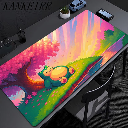 Japan Anime Mouse Pad PC Colorful Gamer Cabinet Mousepad P-pokemon Lugia Keyboard Rug Laptop Gaming Rubber Mat Desk Accessories