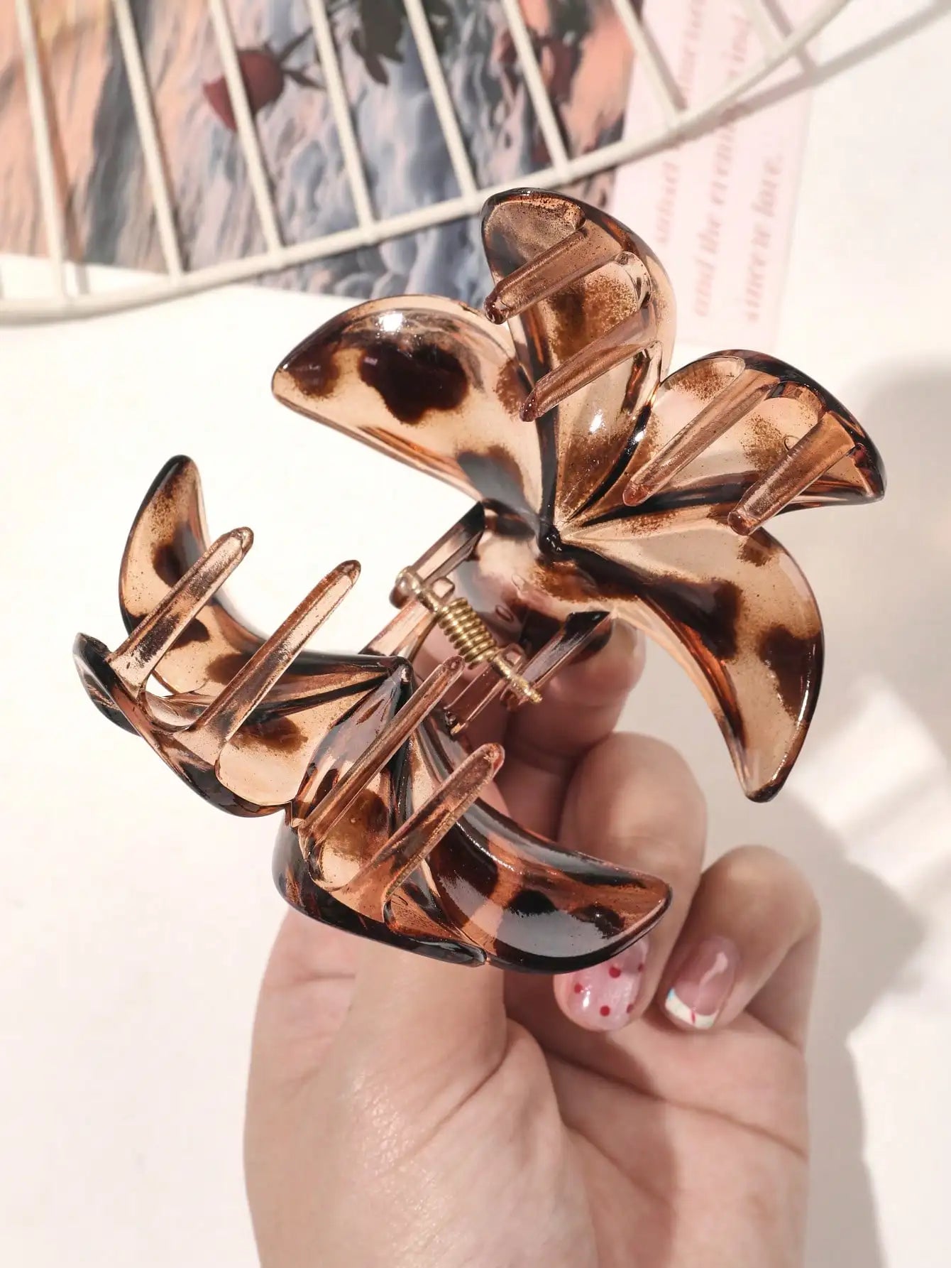 Leopard Flower Hair Clips.