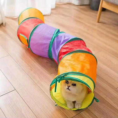 Cat Tunnel Pet Tube Collapsible Play Toy Indoor Outdoor Kitty Puppy Toys for Puzzle Exercising Training