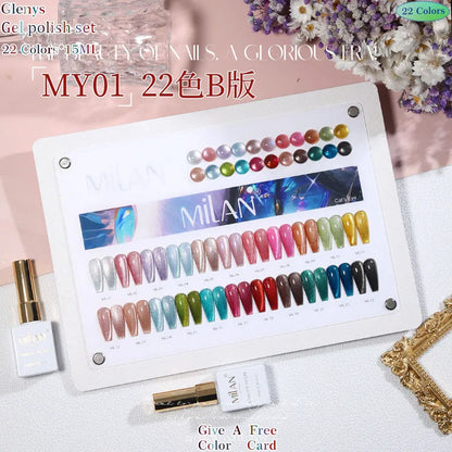 Glenys 22 color series nail polish glue, full network popular color, full immersion gel nail salon, nail art varnish set