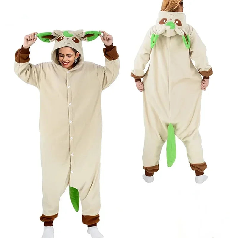 TAKARA TOMY Pokemon Cosplay Kigurumi Onesie Snorlax Jigglypuff Umbreon Gengar Costume Halloween Adult Anime Bulbasaur Pajamas