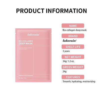 lakerain Bio-Collagen Deep Mask: 4-Piece Hydrating & Pore Refining Set