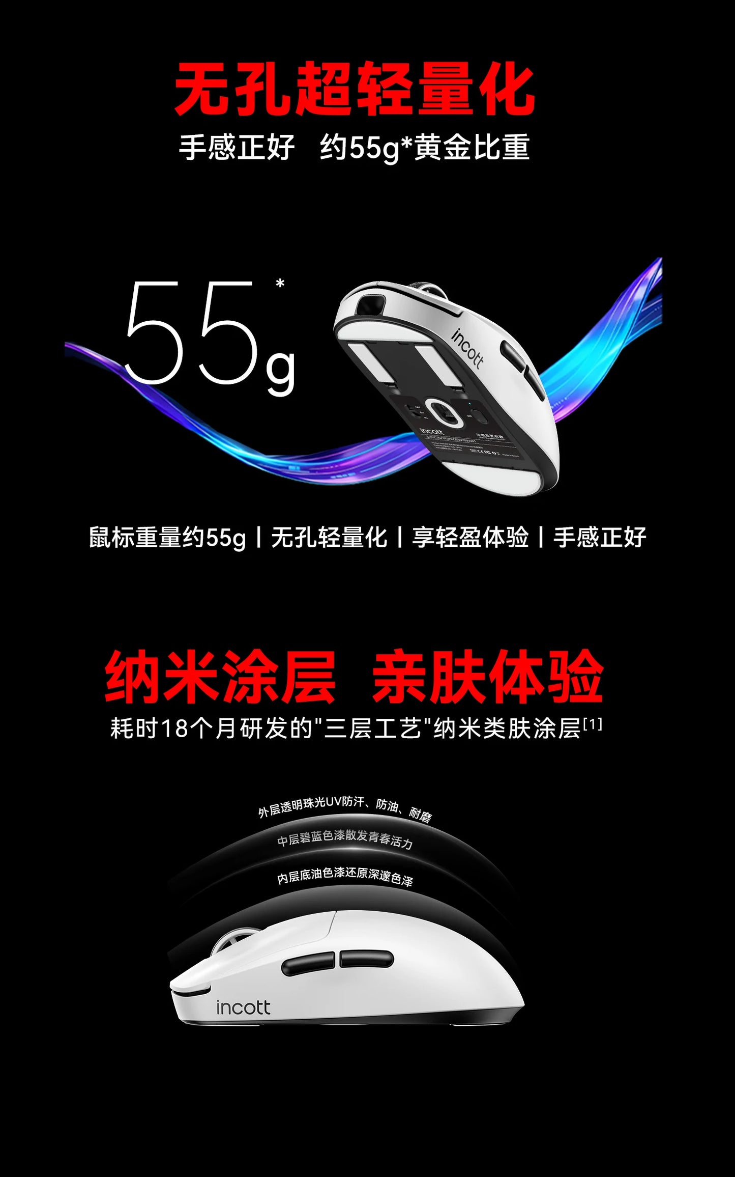 Incott G23 Pro Mouse V2 Se/pro Hot Swap Wireless 8k Mice Ergonomics E-sports Games Mouse Customized Pc Accessories Gifts
