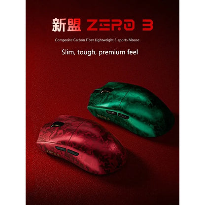 XINMENG ZERO 3 Gaming Mouse PAW3311/PAW3395/PAW3950 E-sport Sensor 1K/8K Polling Rate Carbon Fiber Case 500mAh Battery Wireless
