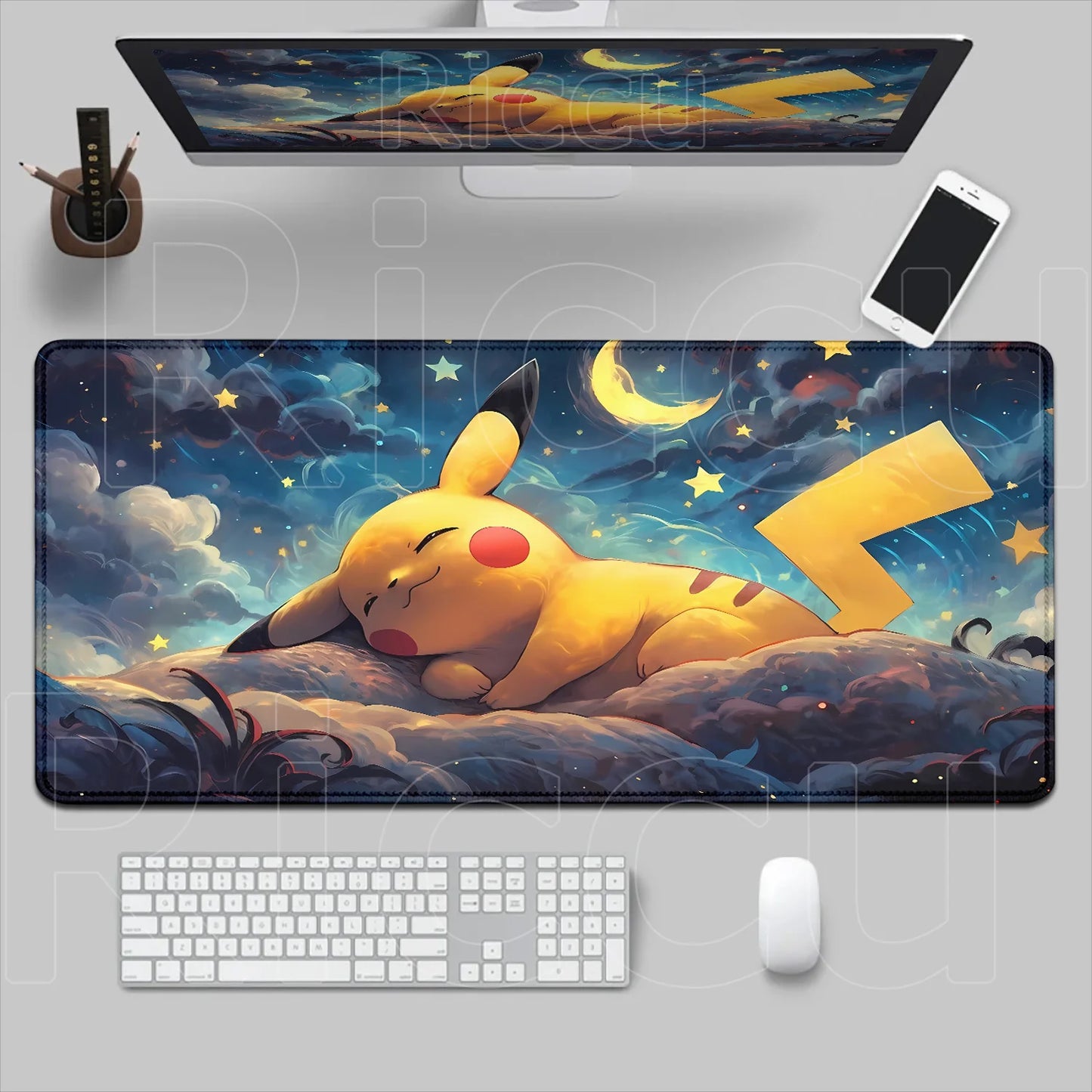 HD 900x400 Rubber Large PC Mousepad Gaming Mouse Pad Accessories Pikachu Slowpoke XXL Desk Keyboard Mat Computer Laptop Mausepad