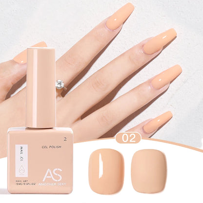 AS 1pc 15ml Bright Yellow Gel Nail Polish Starter Pure Soak Off No Wipe Nail Gel Polish Varnish Suitable For All Seasons
