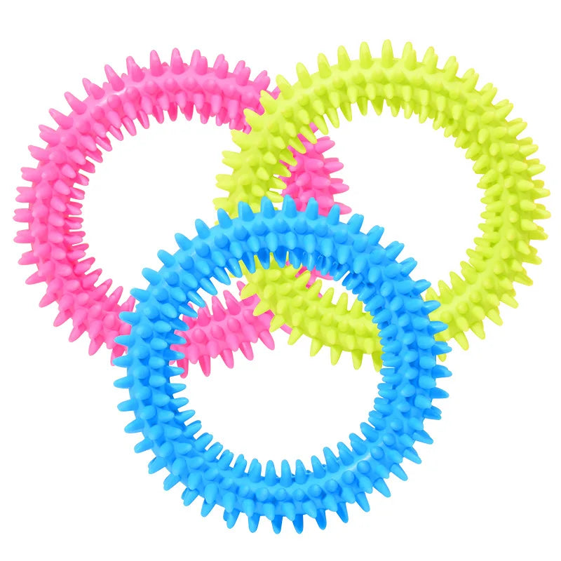Pet Chew Toy Soft Rubber Bite-resistance Bone Shape Teeth Grinding Chewing Toys for Small Dogs Training Pet Supplies