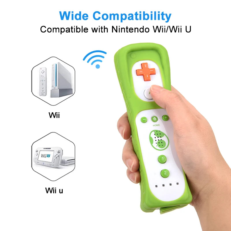For Nintendo Wii U Joystick 2 in 1 Wireless Remote Gamepad Controller Set Motion Plus Video Games Control Nintendo Wii 1 Pair