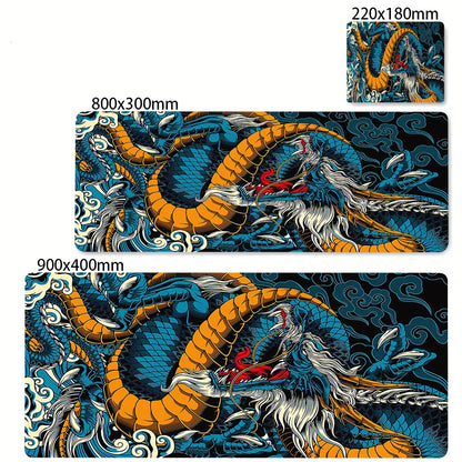 Black and White Dragon Mouse Pad Large Gaming Mousepads Computer Mousepad Mouse Mat 90x40cm Desk Pads For PC Keyboard Mats Table
