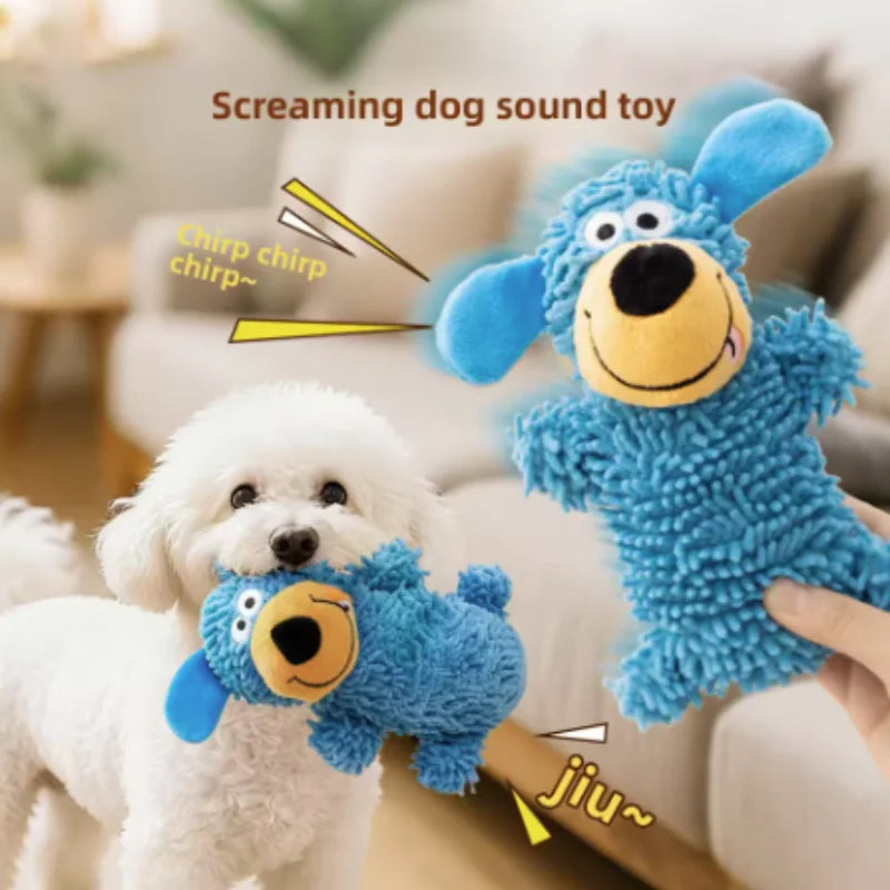 Durable Pet Dog Plush Toy for Small Breeds - Animal Shape Squeaky Chew Cleaning Toy for Chihuahua Yorkshire Bichon Puppies