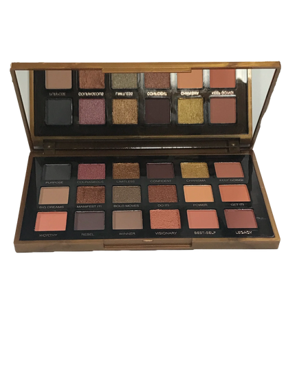 18 Color Golden Eye Shadow Palette Pearl Rose Gold Black Punk Style Matte & Glitter Eyeshadow Makeup Pearlescent Flow