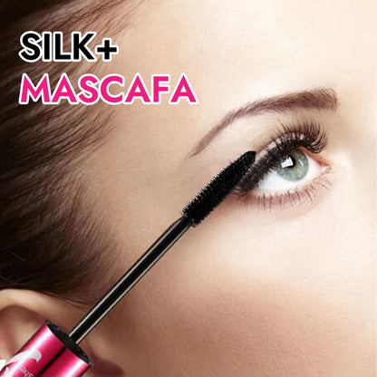 GECOMO 4D Silk Fiber Mascara Combo Set: Double Tube Waterproof Lash Extension