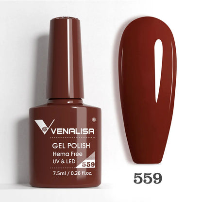 Venalisa VIP5 Nail Gel Polish HEMA/TPO FREE Full Coverage Beautiful Semi Permanent Soak Off UV LED Gel Nail Polish Gel Lacquer