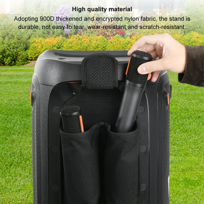Mic Hanger Storage Holder Mic Organizer Bag Microphone Carrying Case for JBL PartyBox 110/120 Wireless Microphone