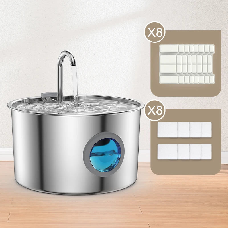 Stainless Steel Pets Water Fountain 108oz 🐱💧