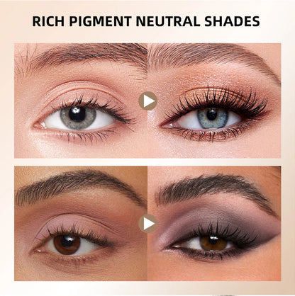 Lakerain Eyeshadow Palette Long-Lasting Eye Makeup Rich Pigment Neutral Shades Blendable Color Matte Nudes Eyeshadow Palette