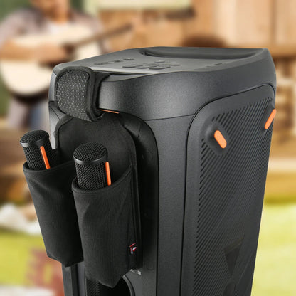Mic Hanger Storage Holder Mic Organizer Bag Microphone Carrying Case for JBL PartyBox 110/120 Wireless Microphone
