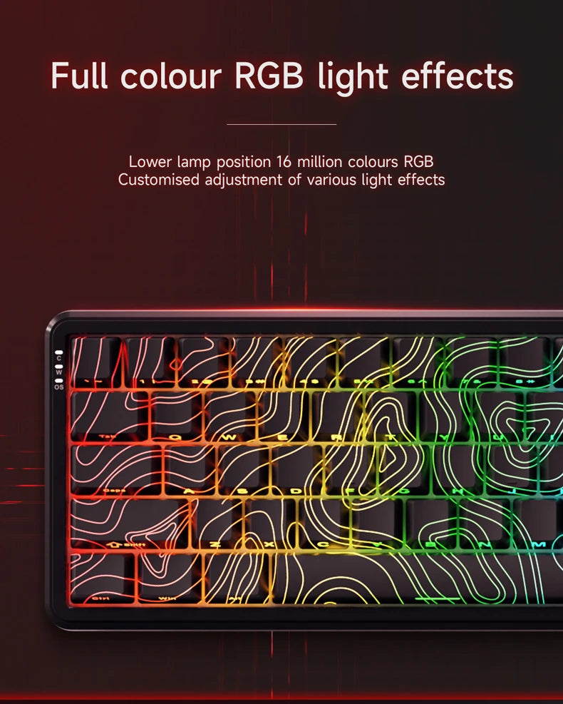 AJAZZ AK680 MAX/V2 Mechanical Keyboard HE Hall Effect Switch 60% 8k/1K RGB Wired/Wireless Gaming Rapid Trigger Magnetic Keyboard