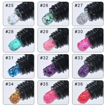 Poly GEL Nail Colors：20 Colors Nail Extension Gel Kit Bright Rainbow Pink Purple Blue Color Collection Poly Gel Nail Kit