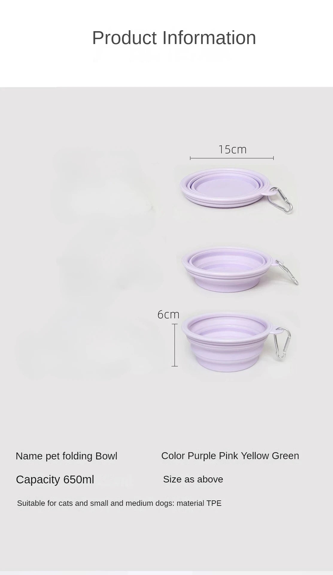 Portable Folding Pet Travel Bowl