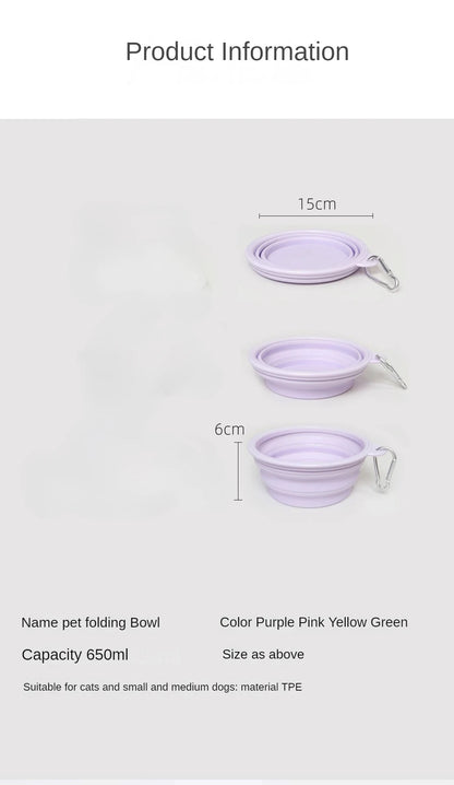 Portable Folding Pet Travel Bowl