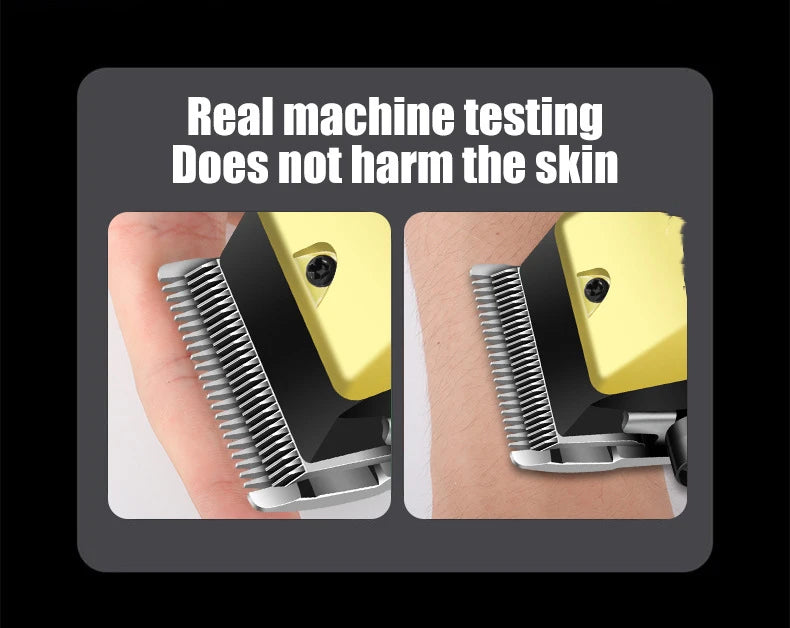 USB Rechargeable Hair Clippers for Men, Three-piece Set with Oil Head and Electric Trimmers, Ideal for Home Use