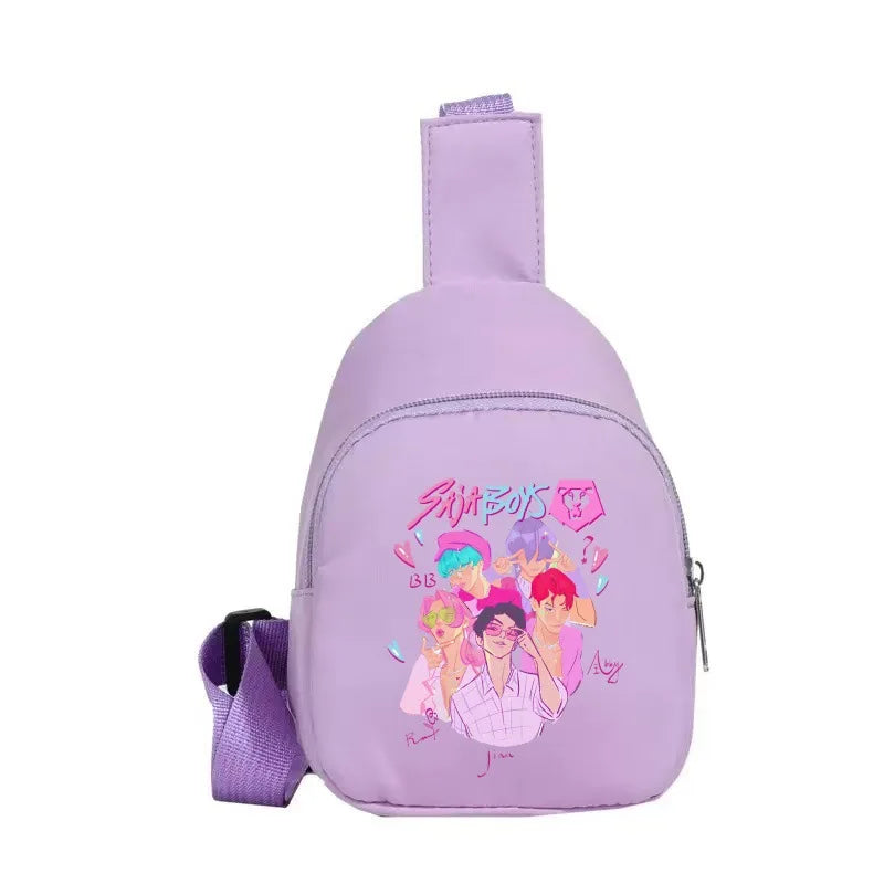 New Children Chest Bag Anime Cartoon Alphabet Fashionable Shoulder Diagonal Straddle Bag Girl Boy Cartoon Casual Chest Bags