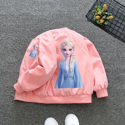 Boys Spiderman Hooded Jackets 1-10 Years Girls Spring Autumn Stitch Print Sports Coats Children Cartoon Outerwear Kids Clothes