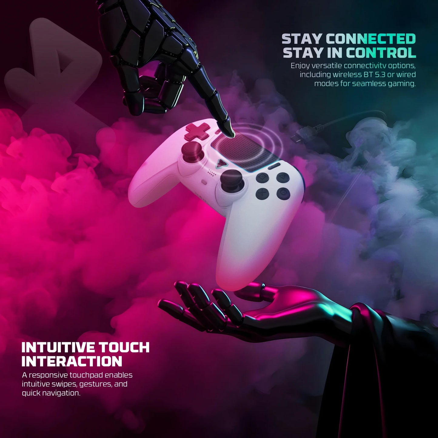 FANTECH NOVA II WGP16 Wireless Gamepad Gyro Sensor Hall Joystick and Effect Trigger for PS4 NS2 Wired Controller Gamer