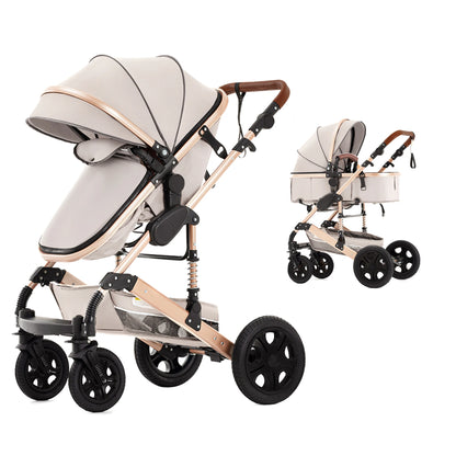 Infant Car Seat Combo Stroller Travel System for Newborn with Isofix Base,Baby Carriage 3in1 Reversible Stroller suit Toddler