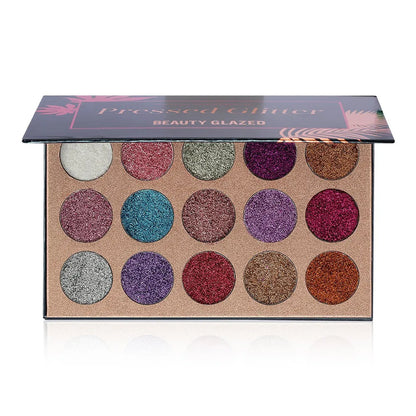 Beauty Glazed 15 Colors  Eyeshadow Palette Glitter Shimmer Palette