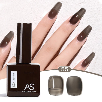 AS 1pc 15ml Bright Yellow Gel Nail Polish Starter Pure Soak Off No Wipe Nail Gel Polish Varnish Suitable For All Seasons