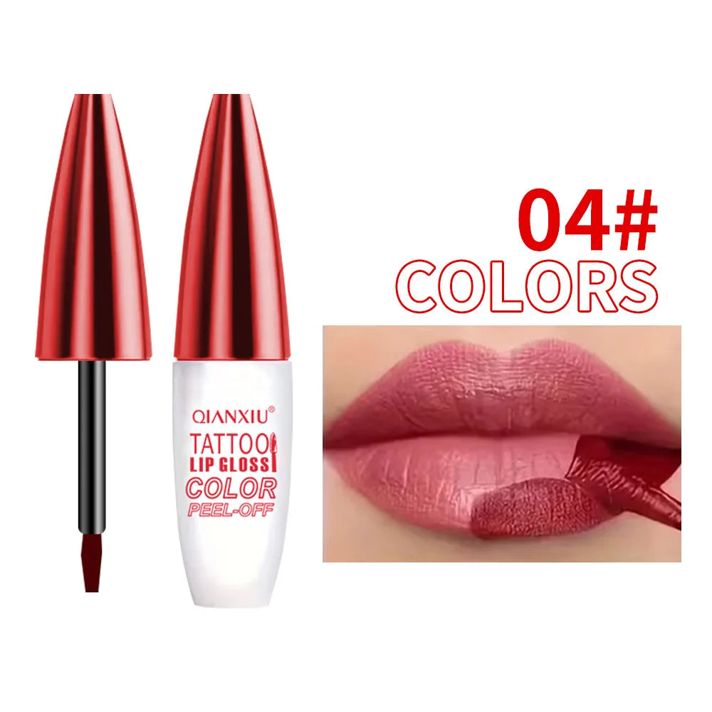 4-color Peel-off Lip Gloss, Water-resistant and Easy To Apply, Long-lasting and Does Not Stick To The Cup