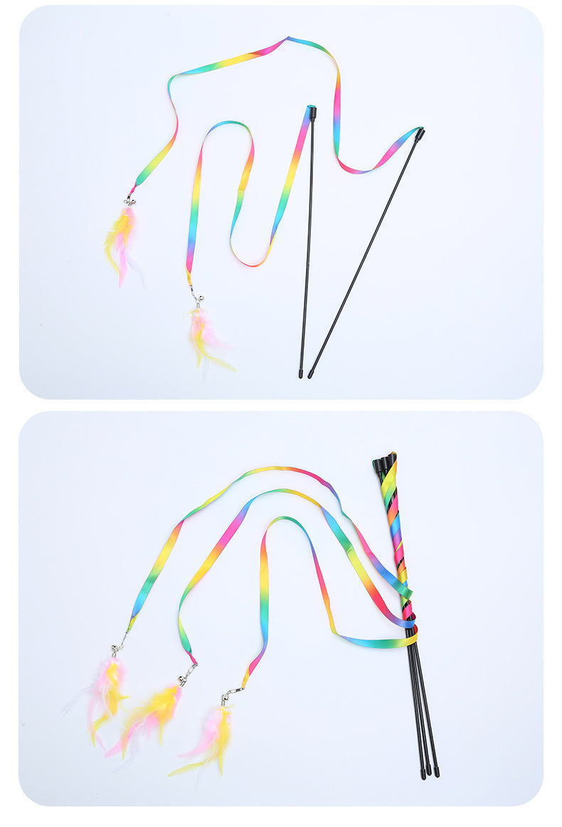 Interactive Feather Cat Teaser Wand