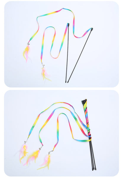 Interactive Feather Cat Teaser Wand