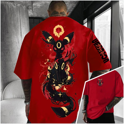 Bandai Pokémon World Harajuku Style Oversized Anime Print Adult Kids T-Shirts Summer Quick-dry Comfy Casual Light Plus Size