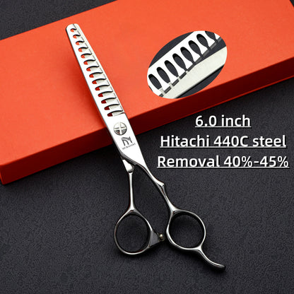 MURASAKI 6.0 inchhair thinning scissors，Professional Barber Accessories，Made by Hitachi 440C Steel，High-end Hair Cutting Tools