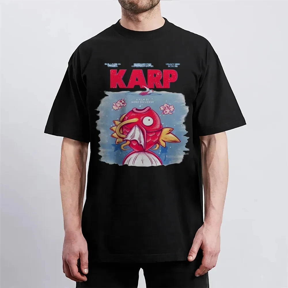 Pokemon T-shirt Men's Pure Cotton Casual  Round Neck T-shirt Short Sleeve Clothing Summer Sports Casual Short Sleeve Top