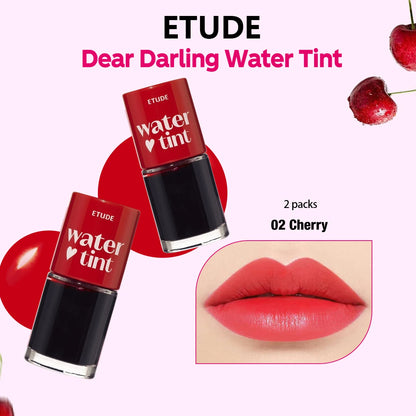 ETUDE Dear Darling Water Tint,Non-Sticky & Breathable,Watercolor-Like Sheer Finish,Korean Cosmetic,K-Beauty,Korean Makeup