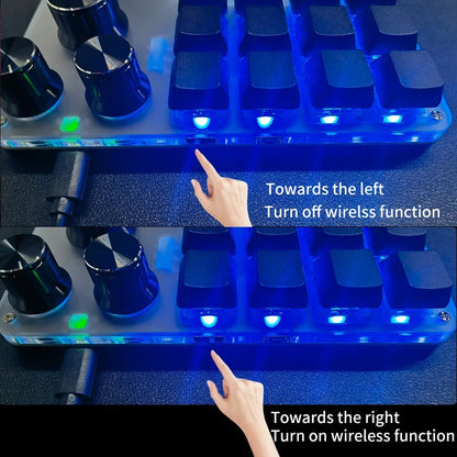 12-Key RGB Macro Mechanical Keypad with 4 Knobs