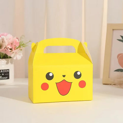 Pokemon Themed Cartoon Pikachu Birthday Party Children's Bag Balloon Decoration Paper Bag Cake Box Baby Shower
