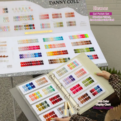 Dannycoll 260 Colors Soak Off UV LED Nail Gel Set With Color Card Nail Art Salon Gel Polish Set Nail Gel Polish Learner Kit 15ML