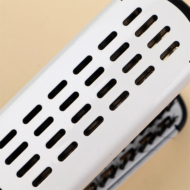 Pro Hairdressing Straightener Hairbrush Nylon Hair Straightening Double Brushes V Shape Comb Clamp Not Hurt Styling Tools DIY